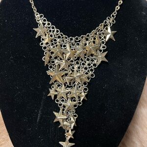 Gold tone  Star Statement Necklace